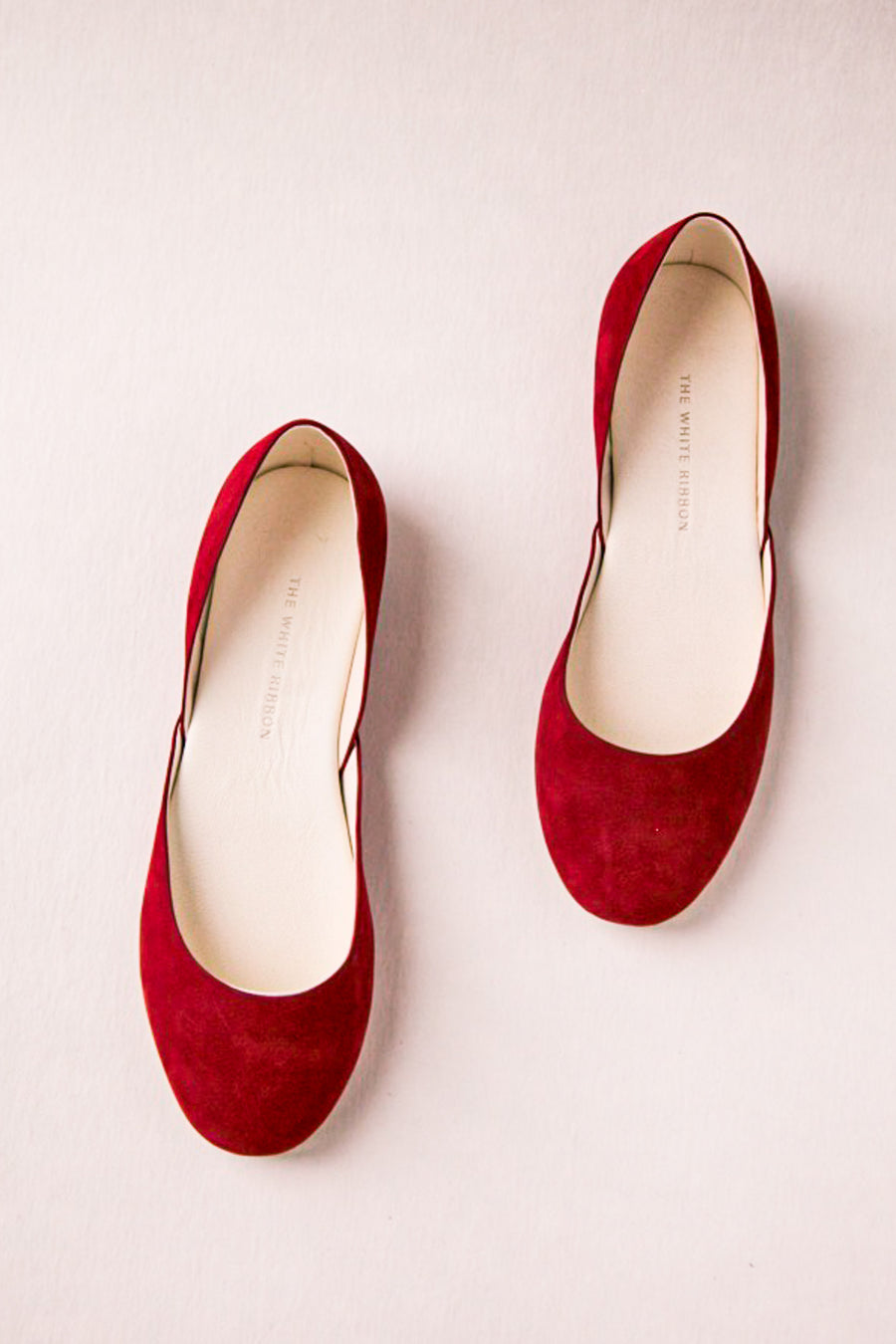 THEA BALLET FLATS - RUBY RED NUBUCK