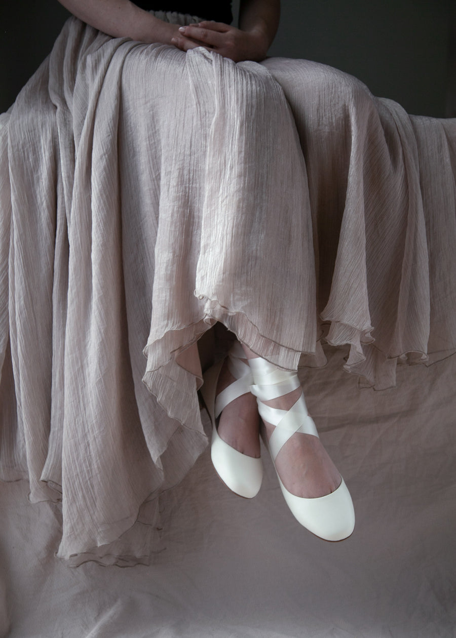 SIENNA BALLET FLATS – LILY WHITE