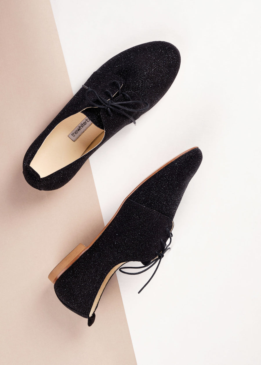 AMIRA Oxford Shoes - Black Sparkle