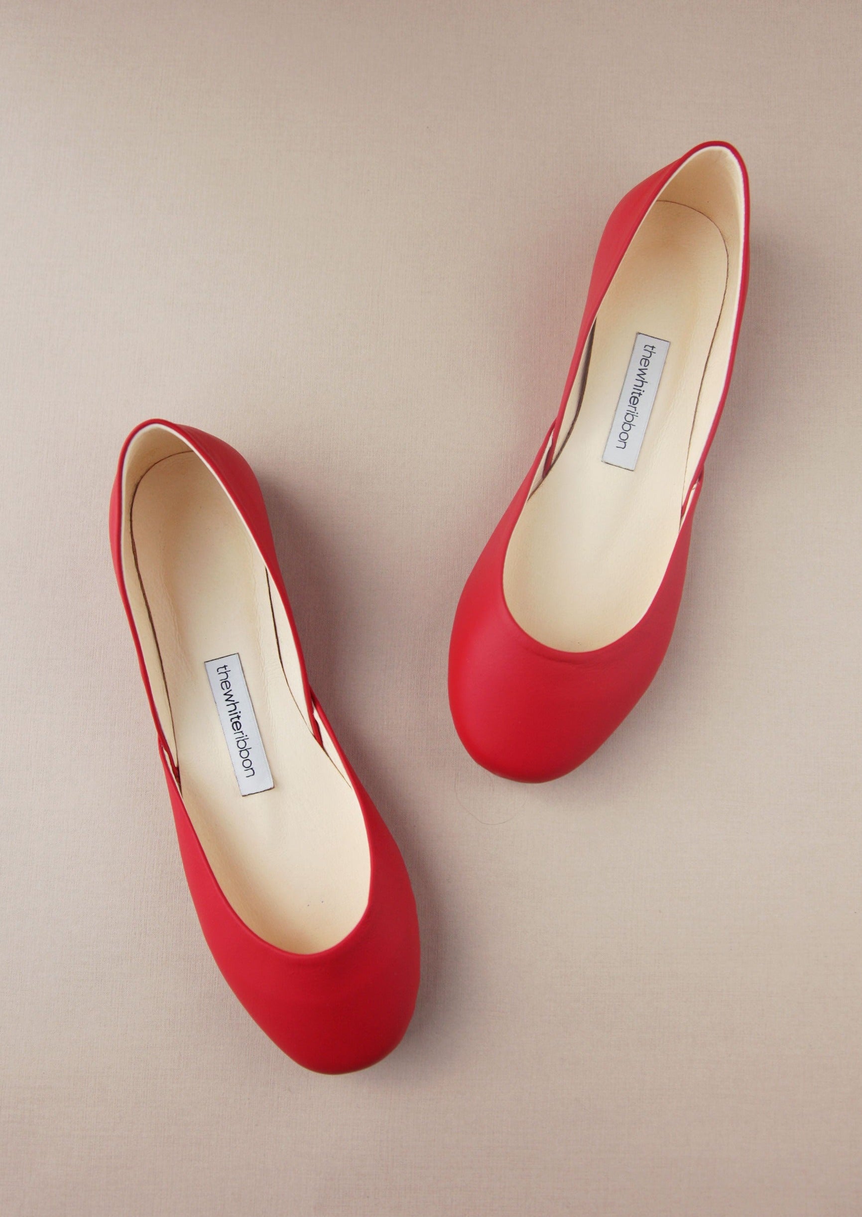 THEA BALLET FLATS – RUBY RED – thewhiteribbon