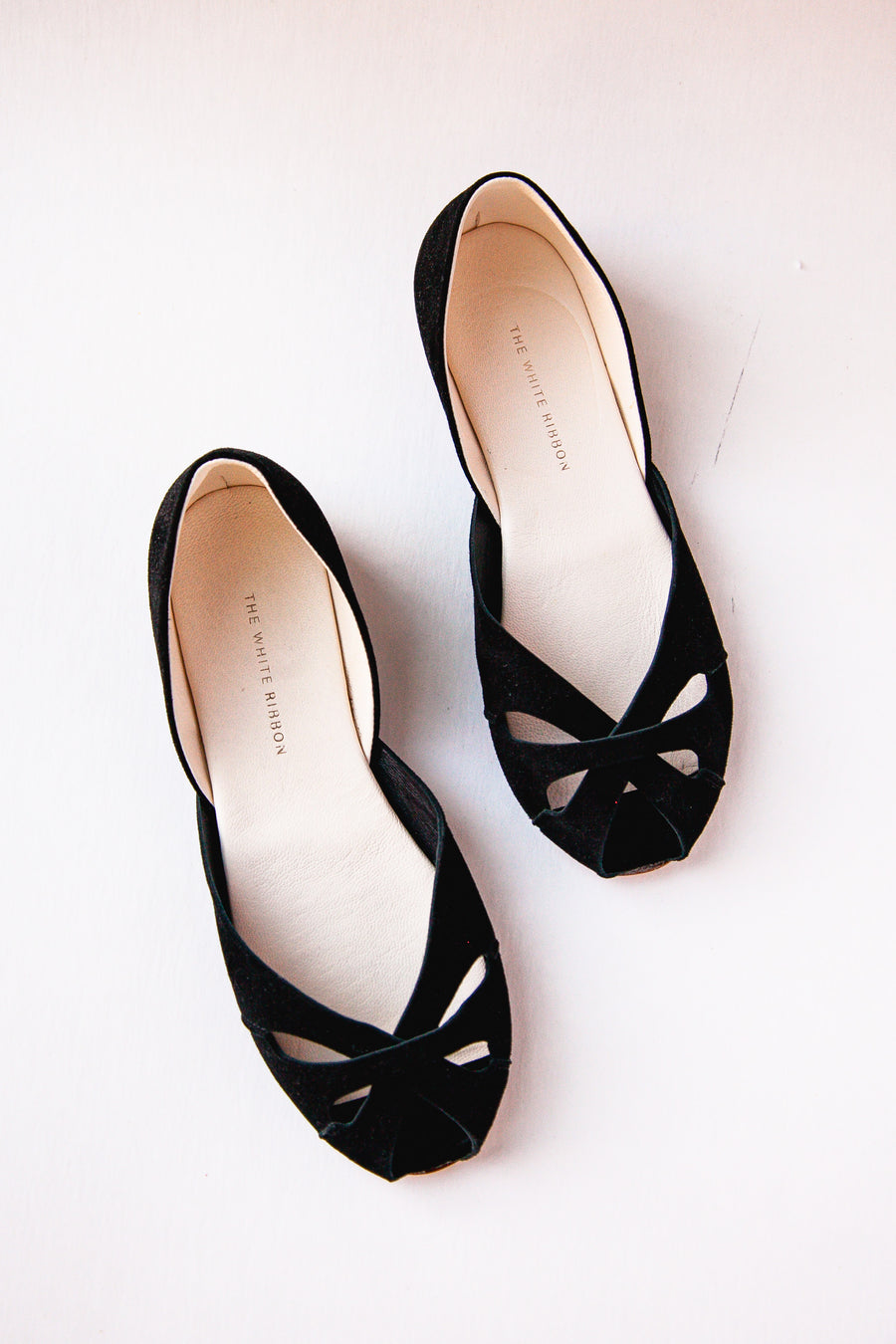ELLA BALLETT-FLATS - SCHWARZES NUBUK