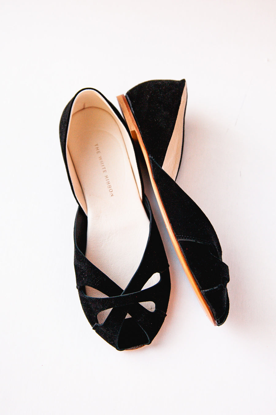 ELLA BALLETT-FLATS - SCHWARZES NUBUK
