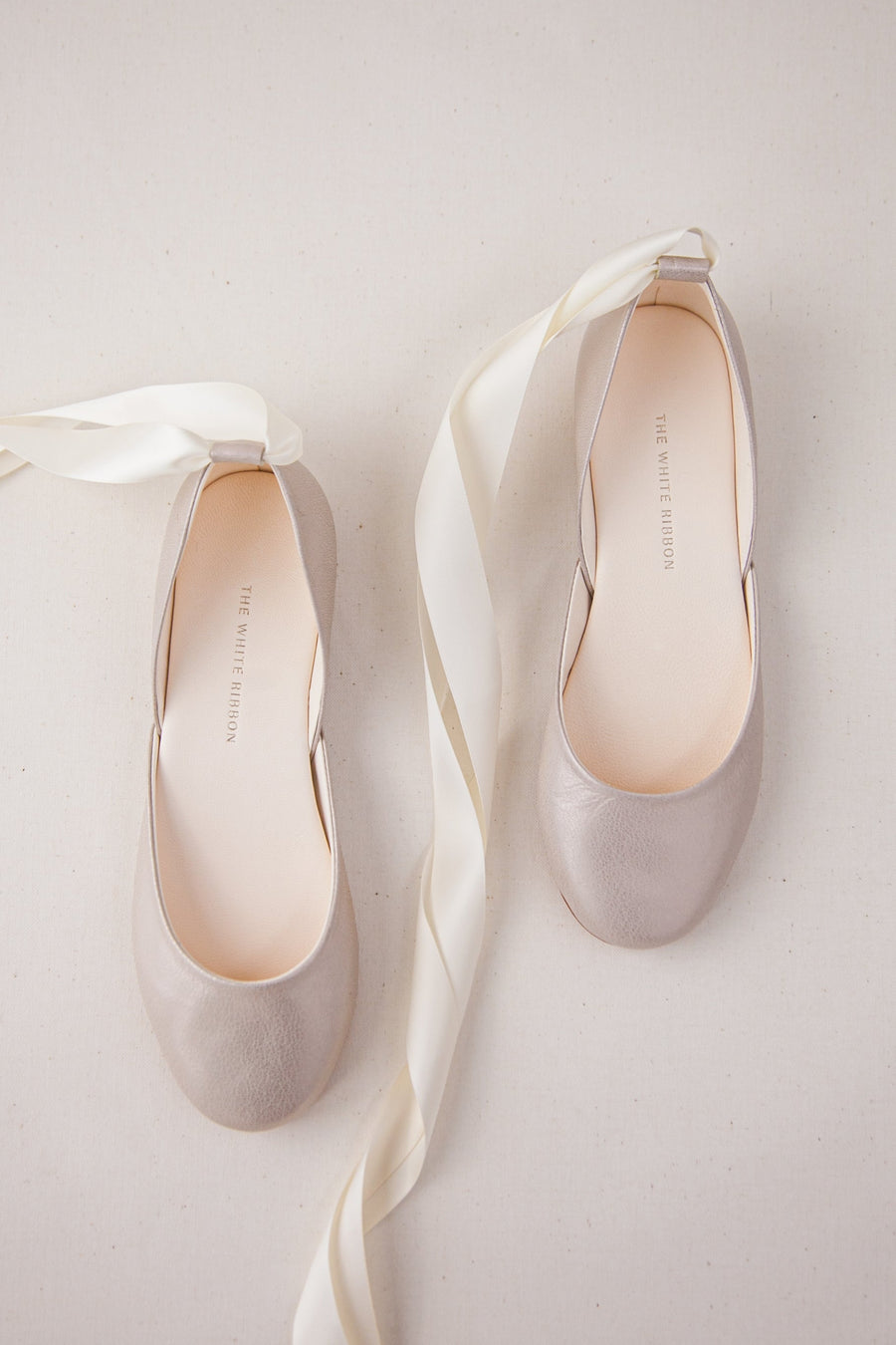 Champagne Bridal Shoes – thewhiteribbon - Main Image