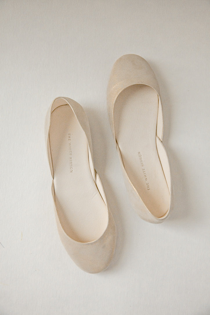 THEA BALLETT-FLATS - WEISSGOLD