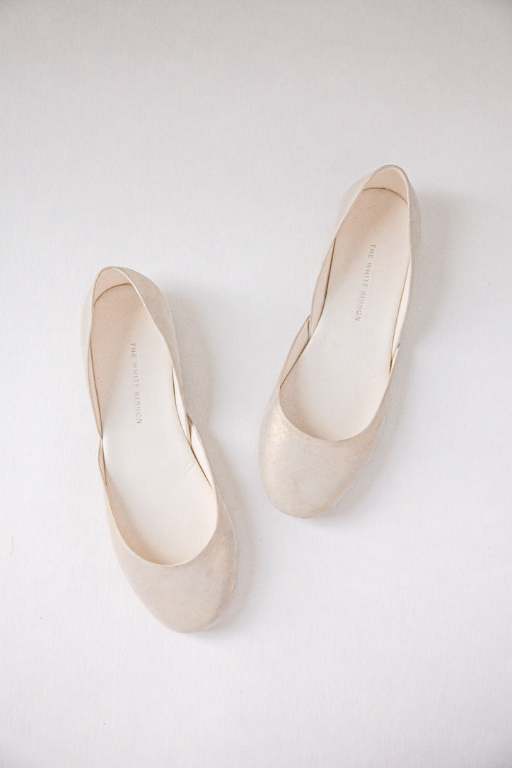 THEA BALLETT-FLATS - WEISSGOLD