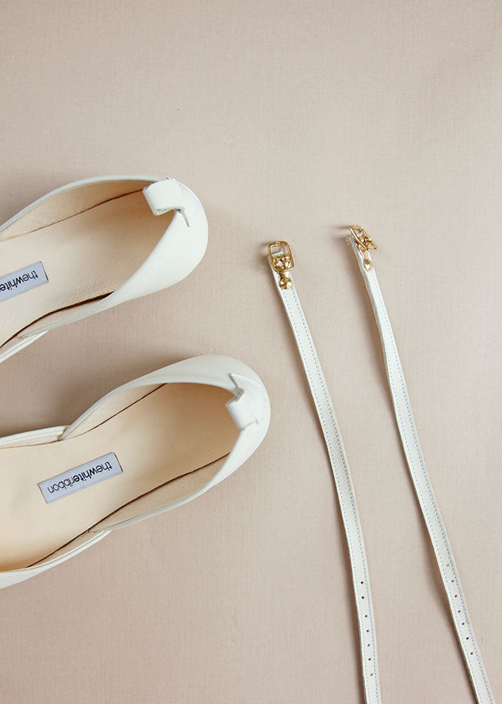 Light Ivory Bridal Wedding Flats with Satin Ribbons thewhiteribbon Light Ivory Bridal Wedding Flats with Satin Ribbons thewhiteribbon