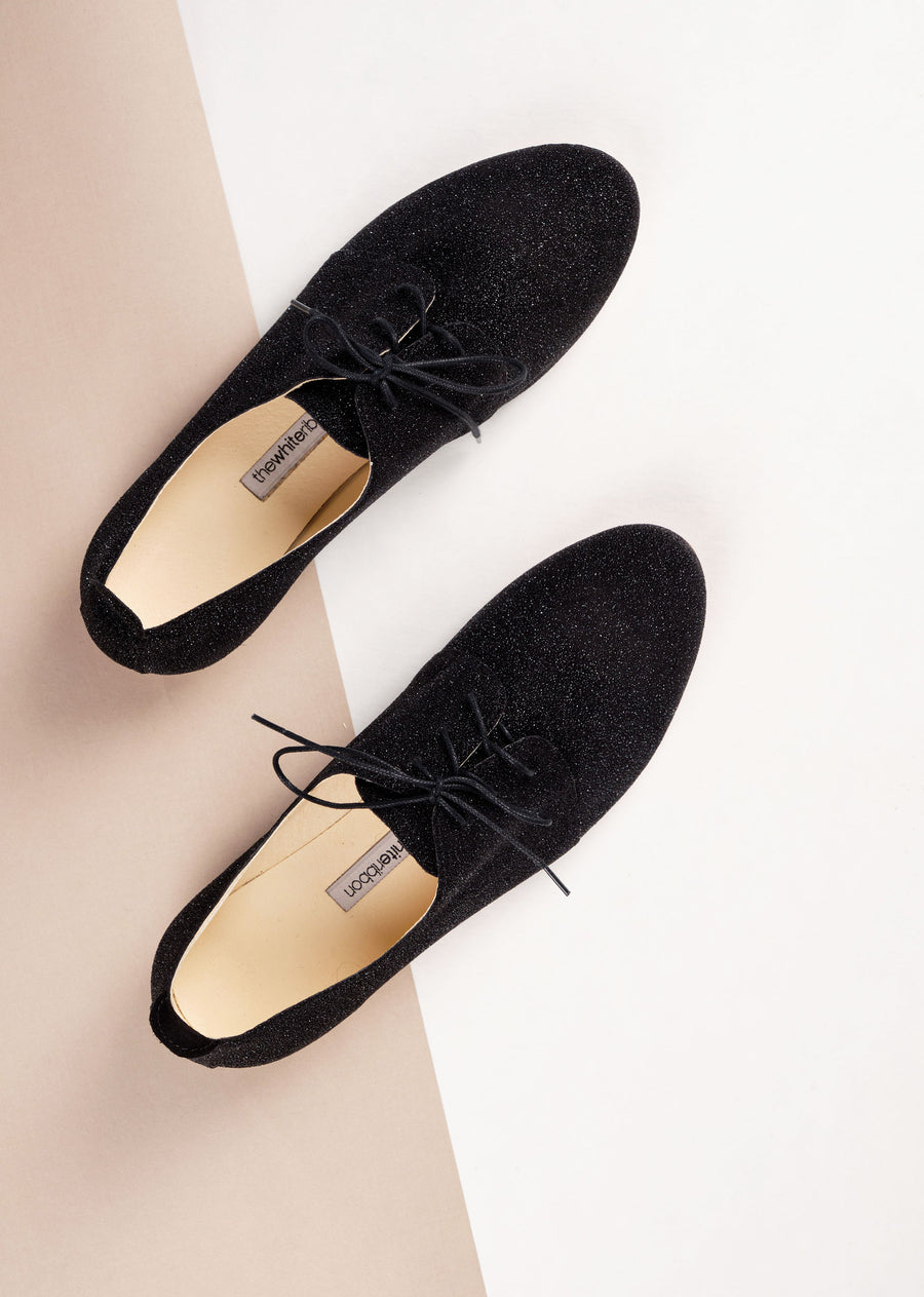 AMIRA Oxford Schuhe - Black Sparkle