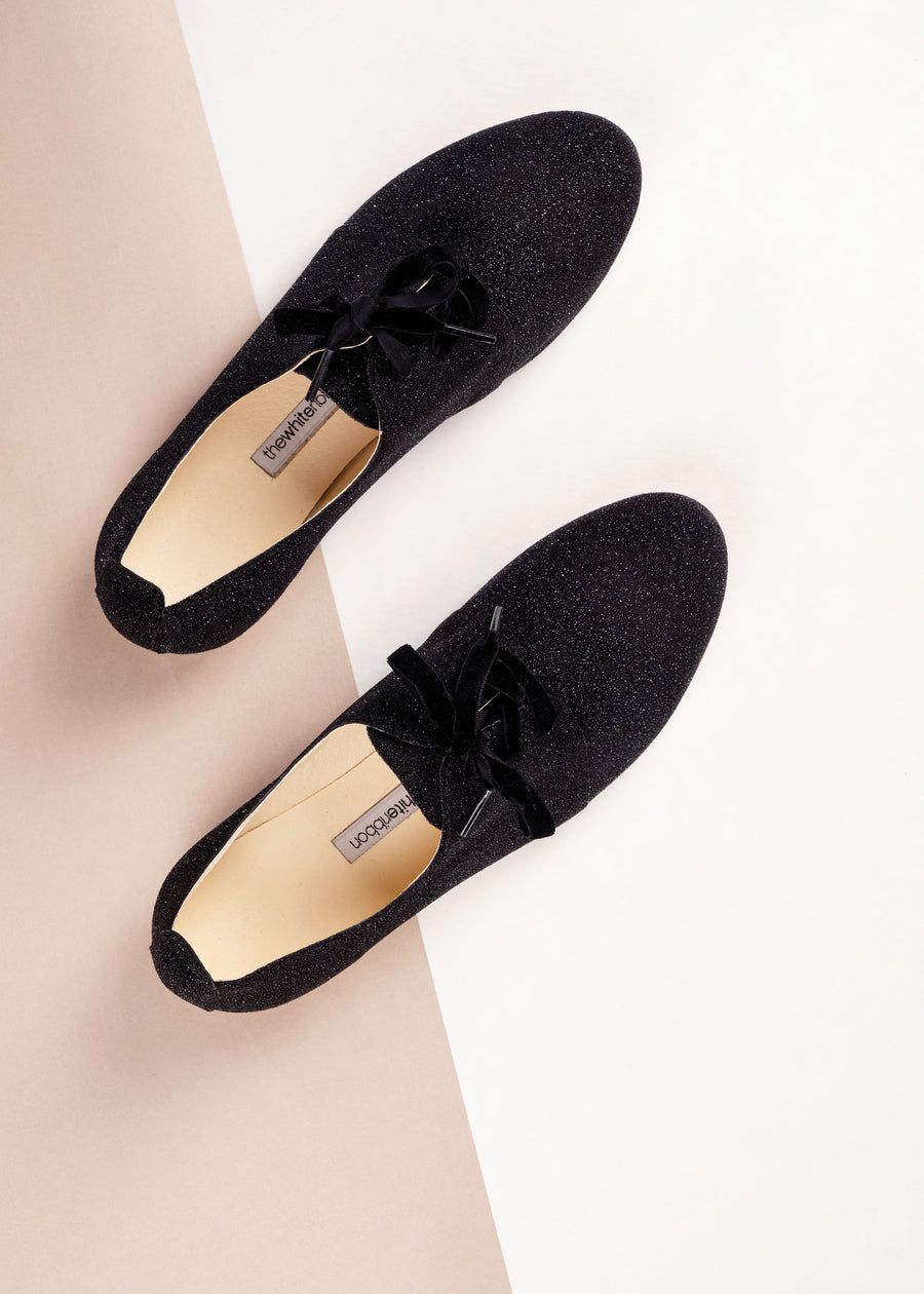 AMIRA Oxford Schuhe - Black Sparkle